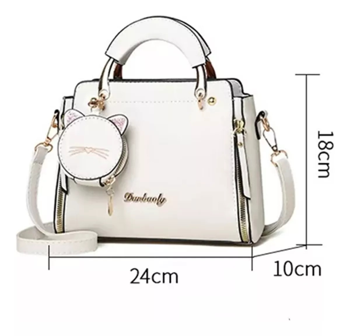 Bolsa crossbody diseño de gato