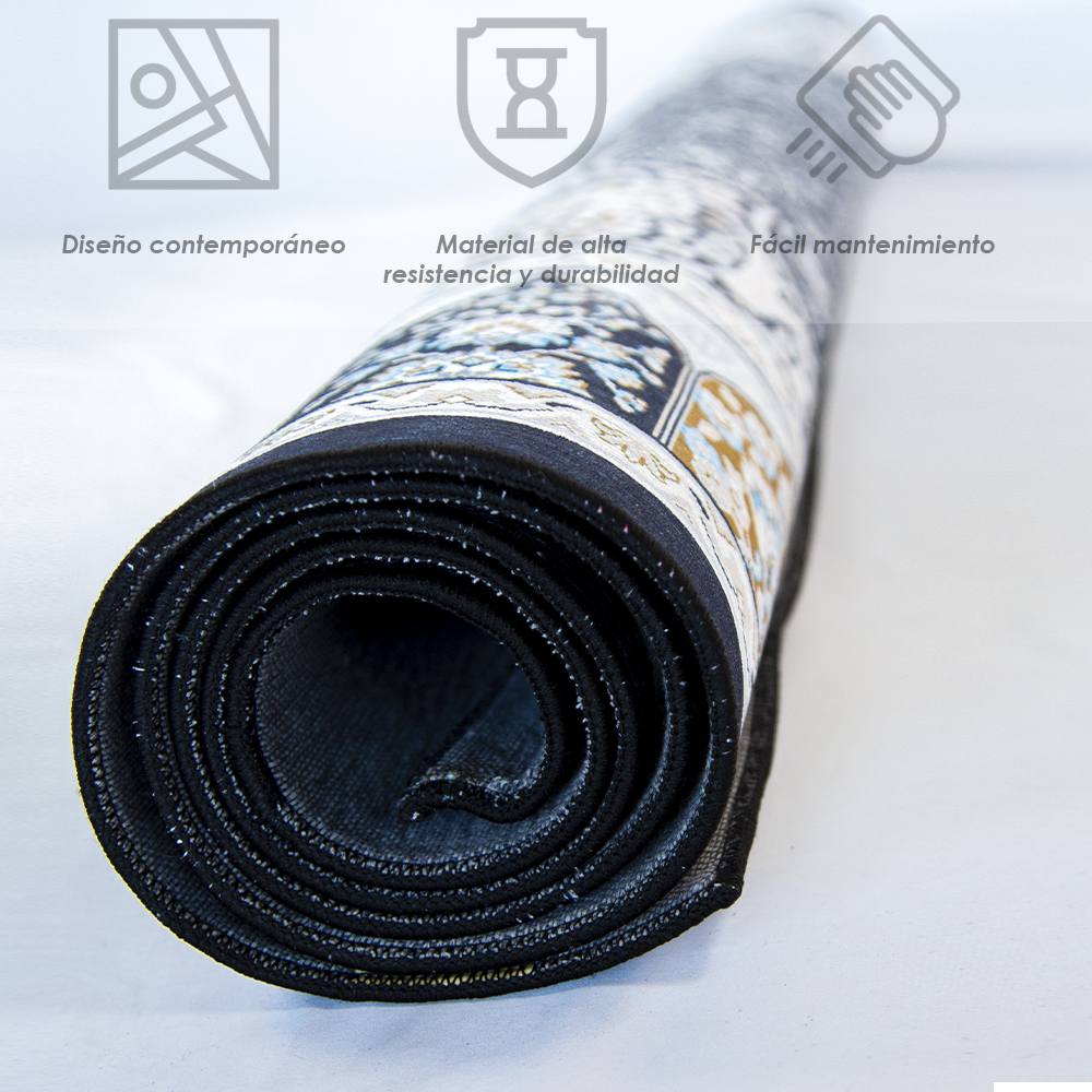 Ilios Innova | Tapete Nórdico Diseño Mandala, Antideslizante para sala u oficina