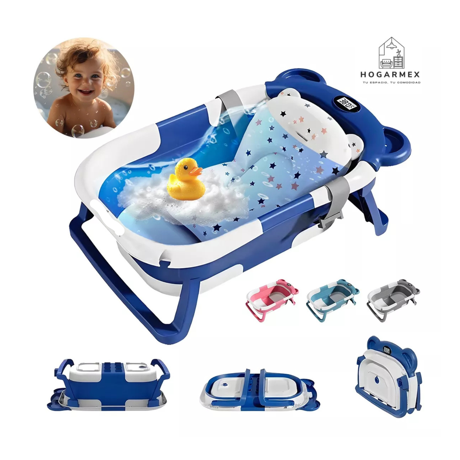 Tina Baño Bebe Plegable Portátil