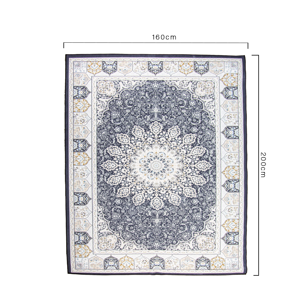 Ilios Innova | Tapete Nórdico Diseño Mandala, Antideslizante para sala u oficina