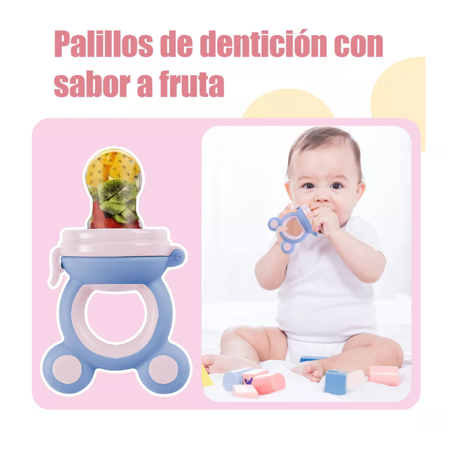 Chupón Alimentador Fruta Bebé Papilla Y Mordedera