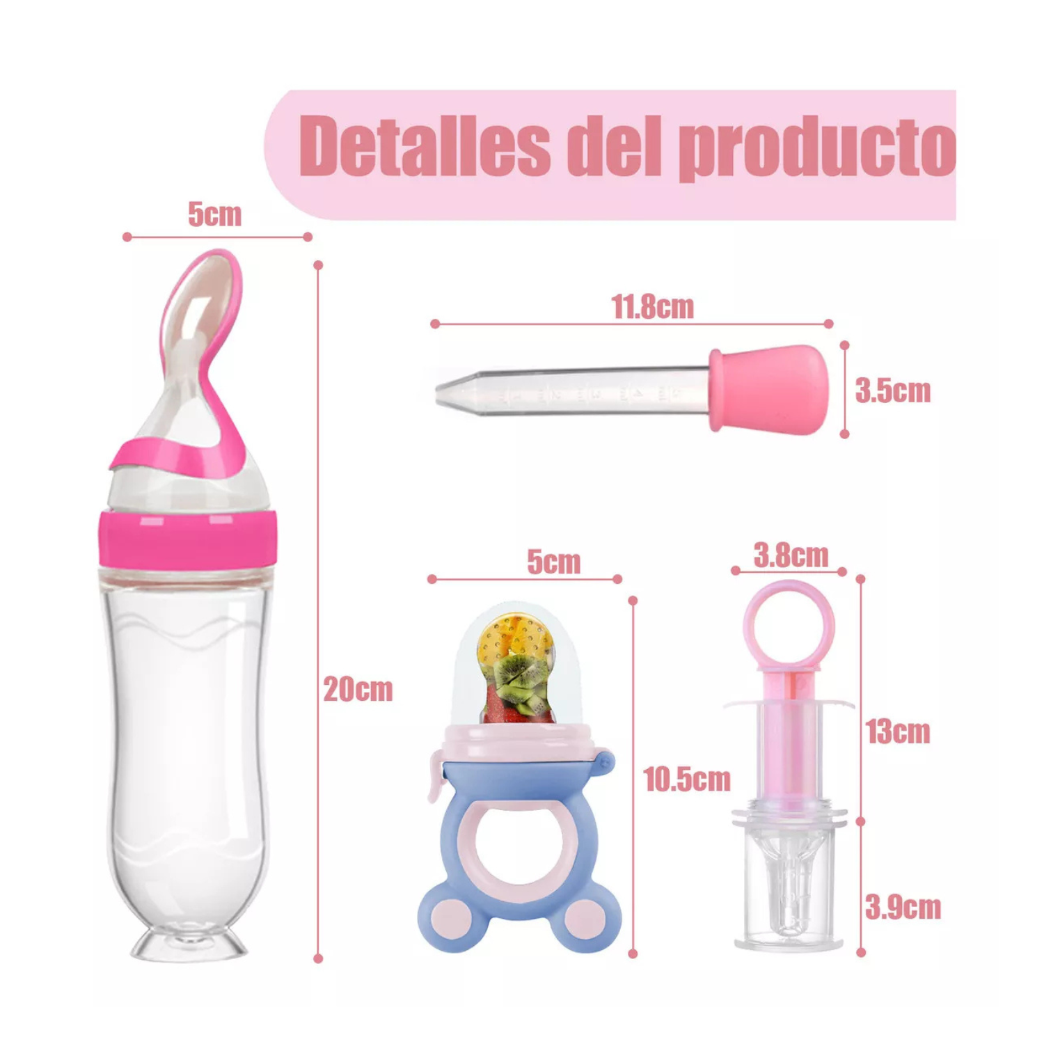 Chupón Alimentador Fruta Bebé Papilla Y Mordedera