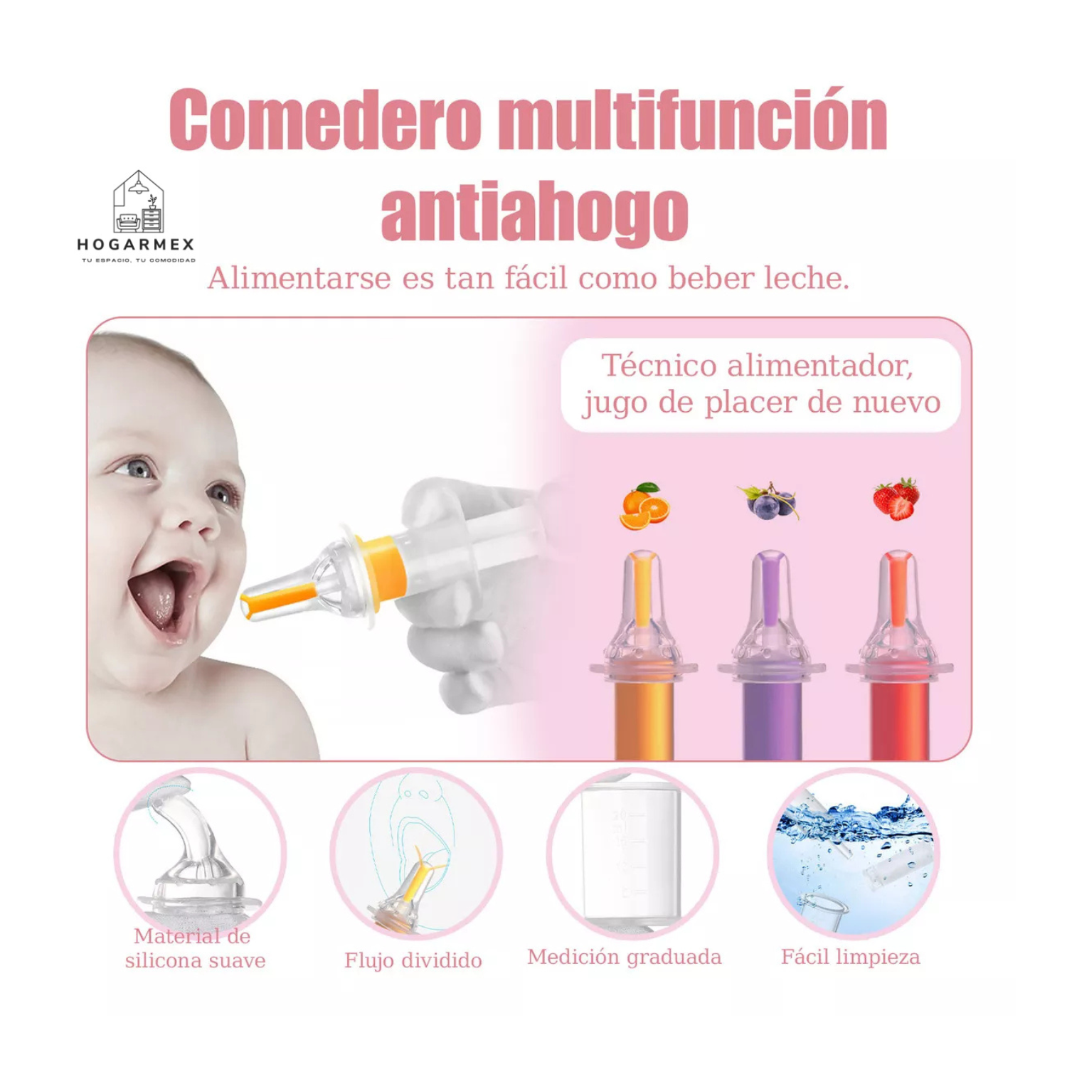 Chupón Alimentador Fruta Bebé Papilla Y Mordedera