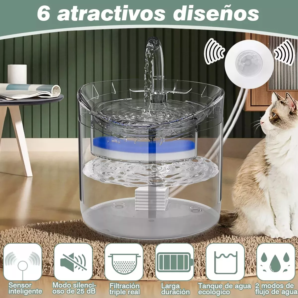 Bebedero Automático con Inducción - Hidratación Inteligente para Perros y Gatos