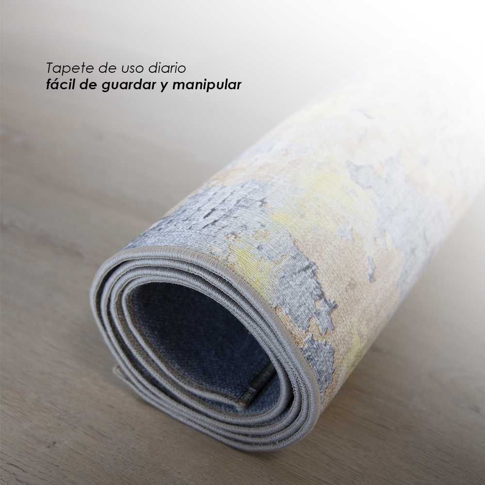 Ilios Innova | Tapete Nórdico Opalo Dorado para Sala u Oficina Antideslizante