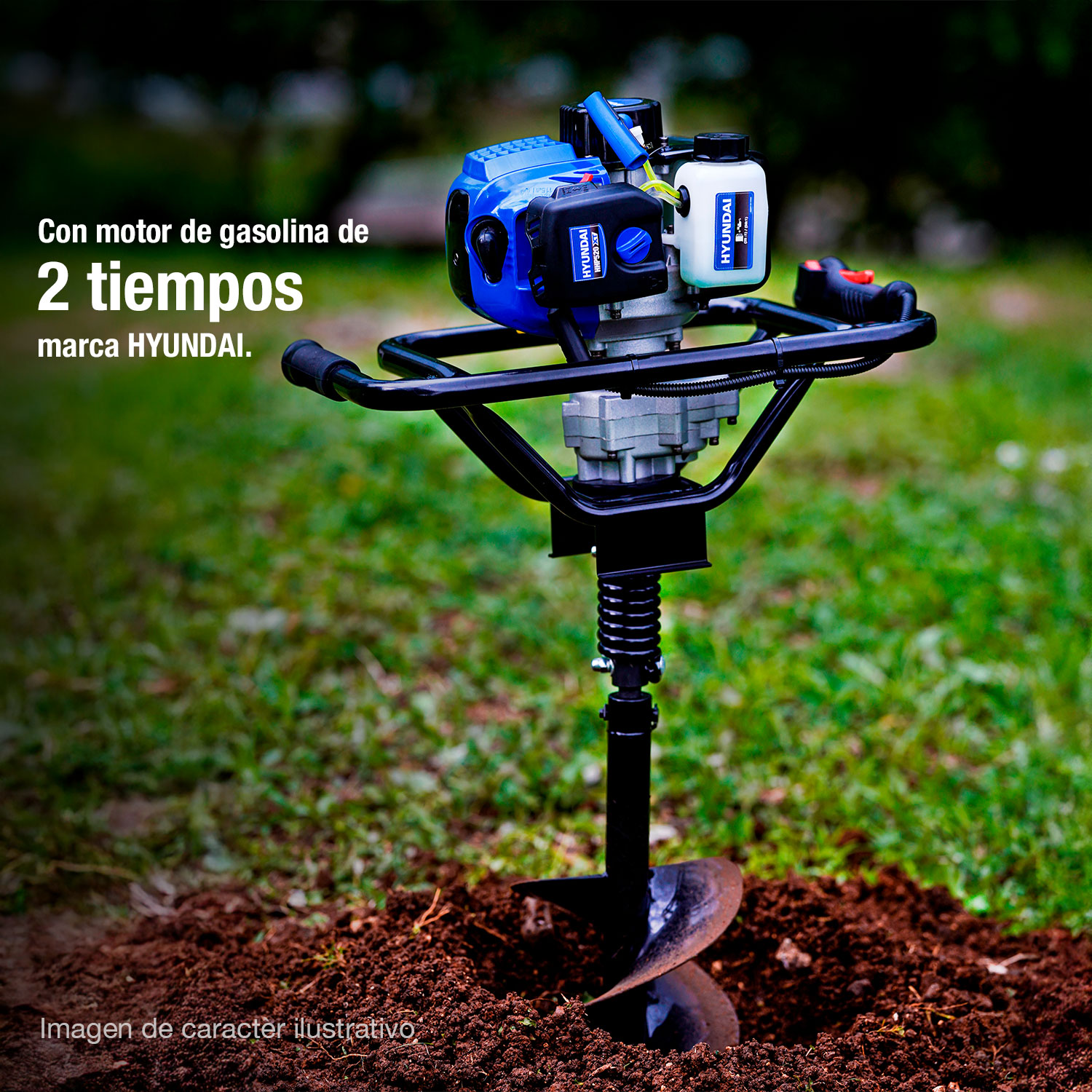 MOTOPERFORADORA PROFESIONAL HYUNDAI 80X20CM C/MOTOR 2.5HP/52CC - HHP520XT