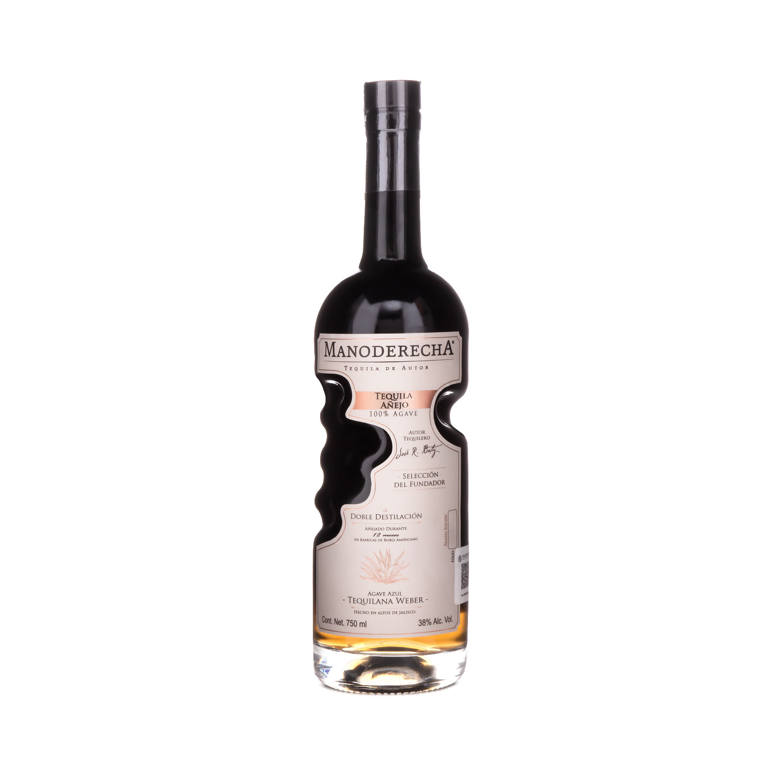 Tequila Manoderecha Doble Destilación Añejo 750 Ml