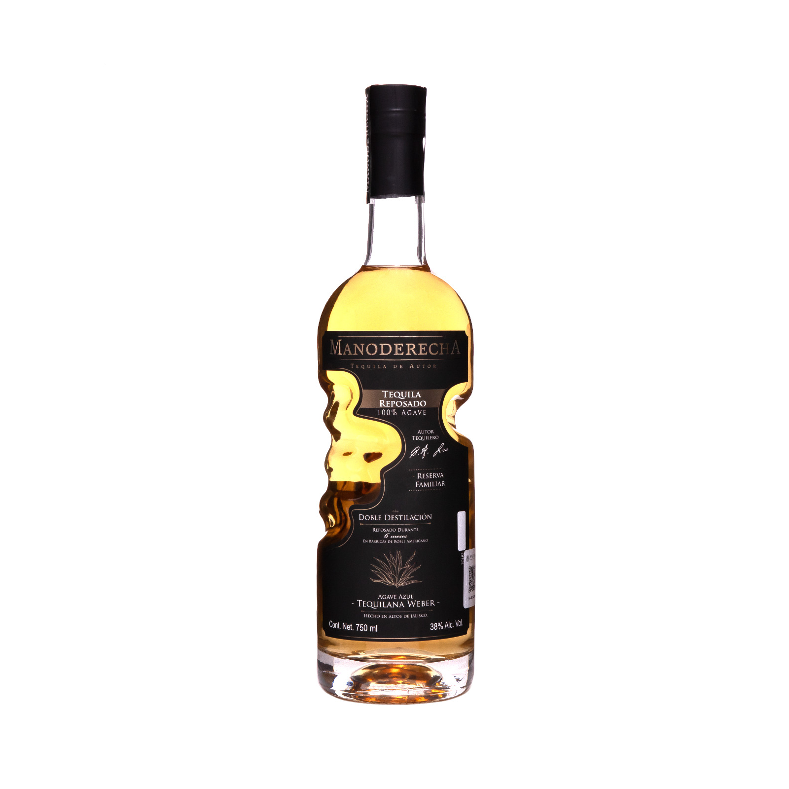 Tequila Manoderecha Doble Destilación Reposado 750 Ml