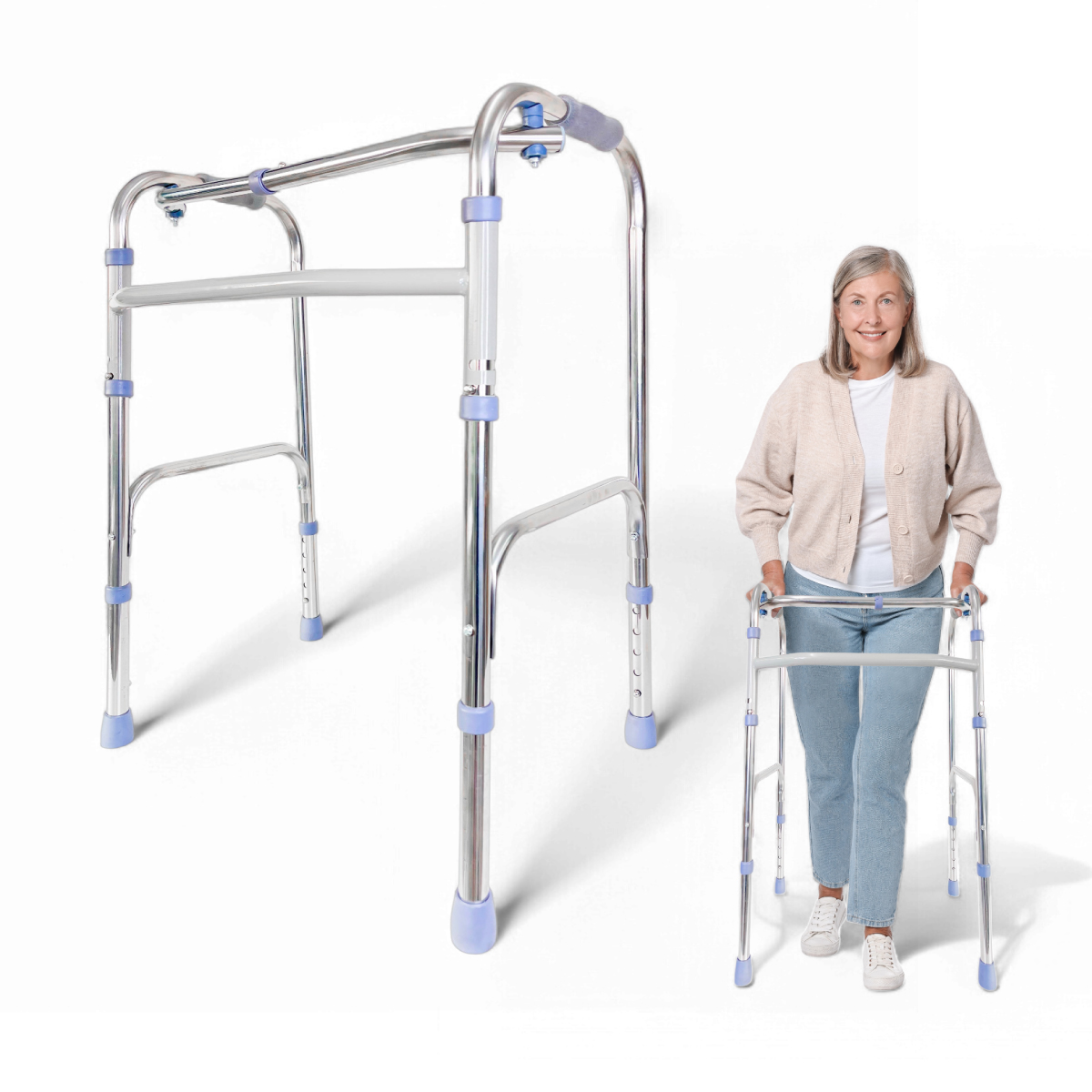 Andadera Ortopedica Plegable de Aluminio Reforzada Andador