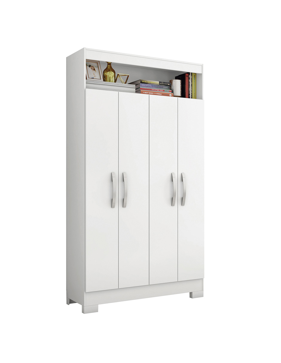 Armario Multifuncional 4 Puertas Blanco/Rosa NT4040