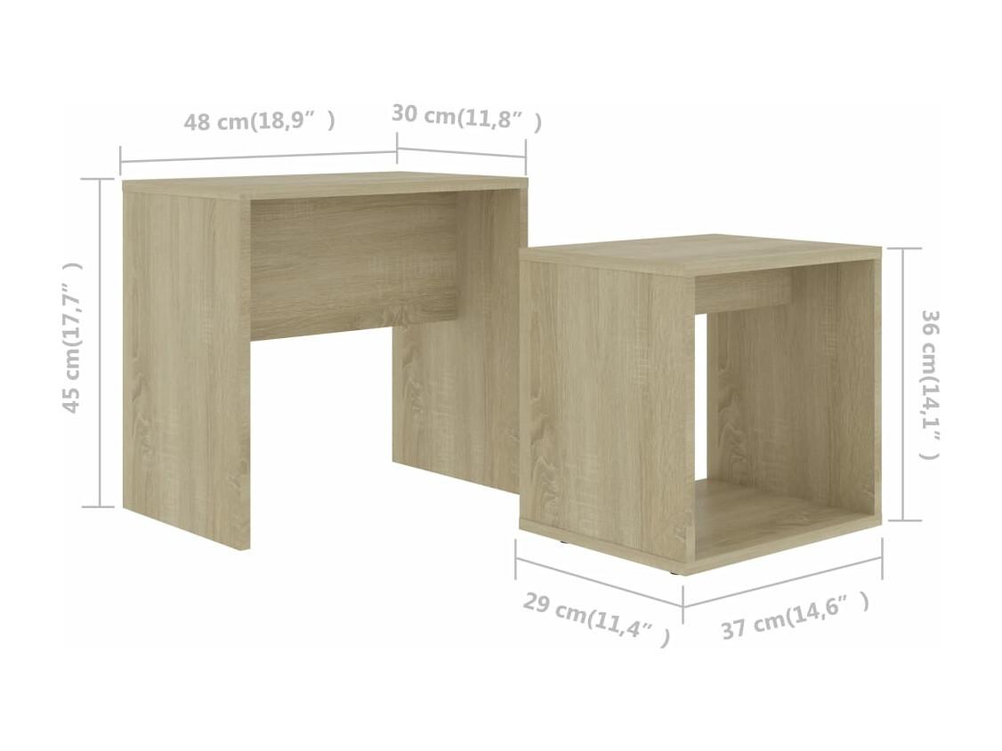 Par de Mesas de Centro Cubo Monarca