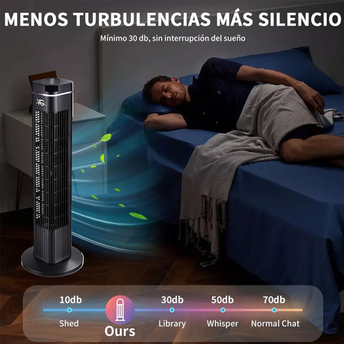 Ventilador De Torre Abanico Sin Aspas Portátil Con Control