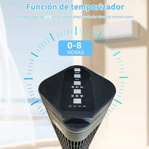 Ventilador De Torre Abanico Sin Aspas Portátil Con Control