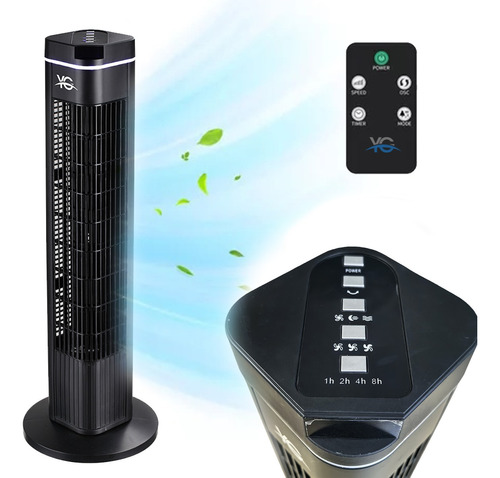 Ventilador De Torre Abanico Sin Aspas Portátil Con Control