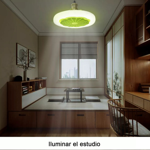 Ventilador Lámpara Techo E27 Control Remoto 30w