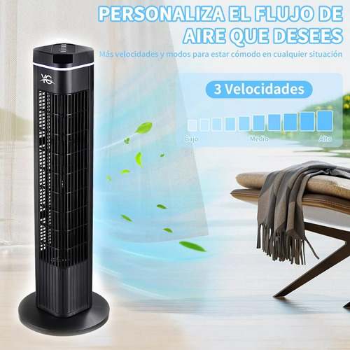Ventilador De Torre Abanico Sin Aspas Portátil Con Control