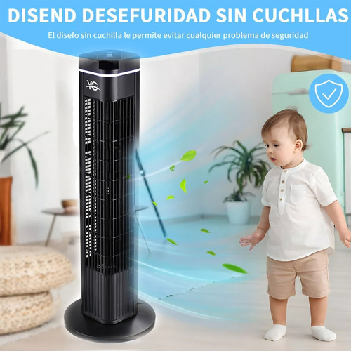 Ventilador De Torre Abanico Sin Aspas Portátil Con Control