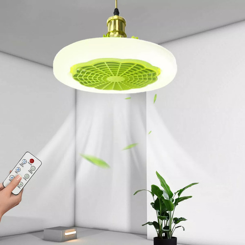 Ventilador Lámpara Techo E27 Control Remoto 30w