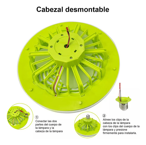 Ventilador Lámpara Techo E27 Control Remoto 30w