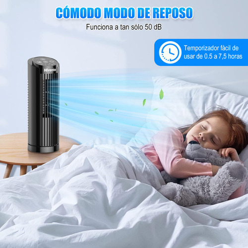 Ventilador De Torre Oficina Hivento Portátil Con Oscilación
