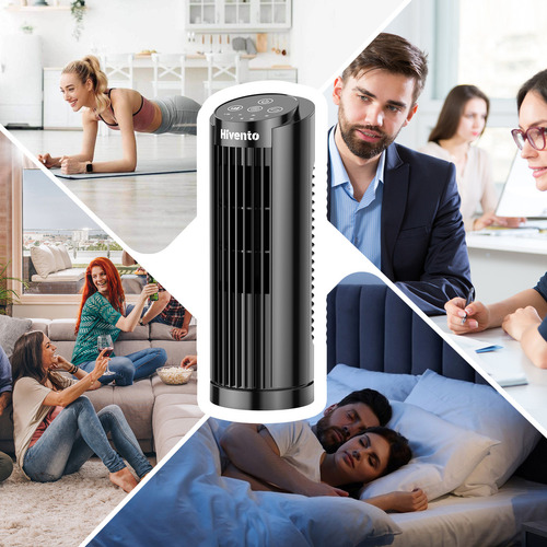 Ventilador De Torre Oficina Hivento Portátil Con Oscilación