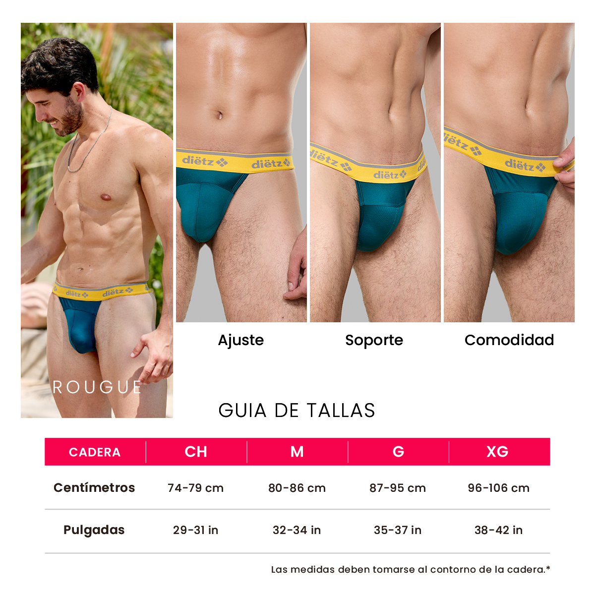 Set De 2 Piezas Trusas Para Hombre Corte String Dietz Rogue
