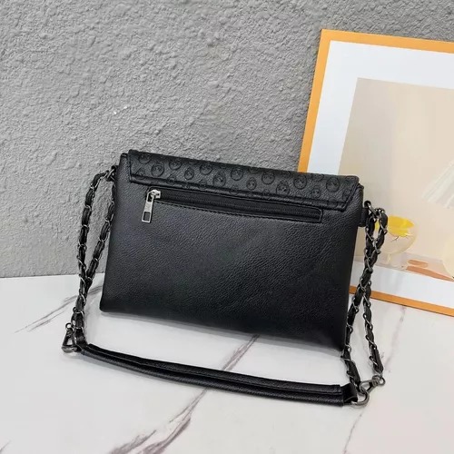 Bolso Mujer, Diseño De Calavera Con Remache, Color Negro Bolsos Góticos