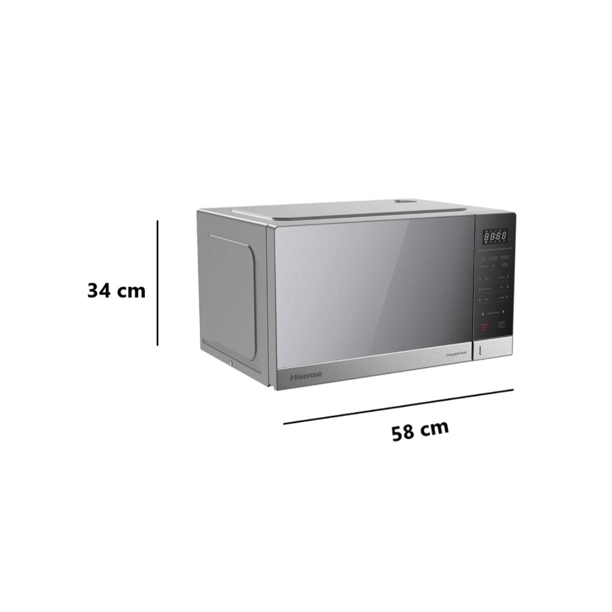 Horno de Microondas Hisense 1.1 Pies Cúbicos Gris HMMG3010SMG