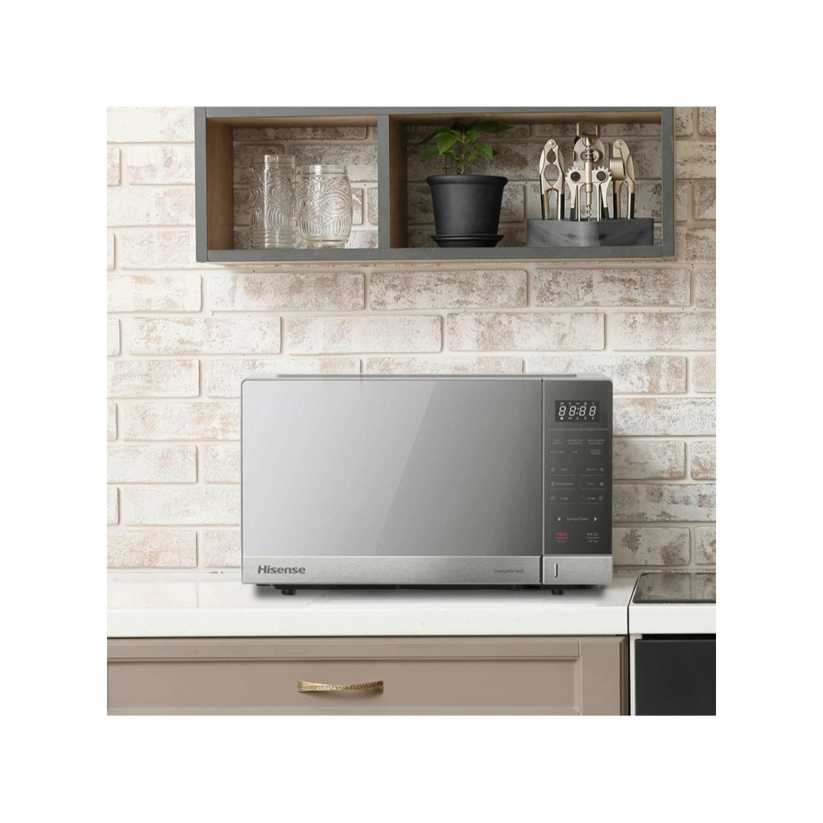 Horno de Microondas Hisense 1.1 Pies Cúbicos Gris HMMG3010SMG