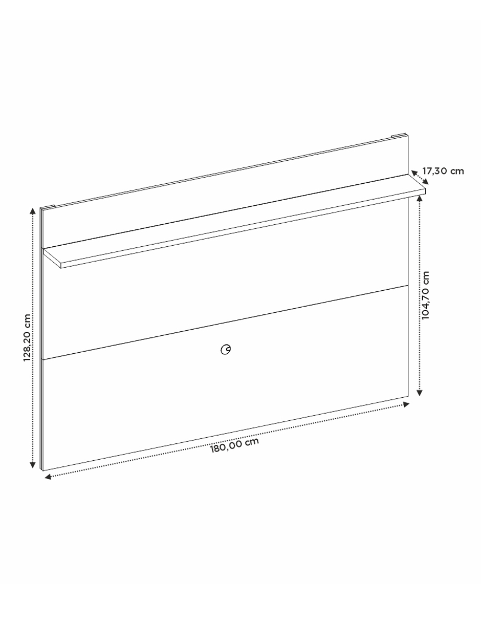 Mueble Para Tv De Hasta 70 Pulgadas Panel Flotante Negro