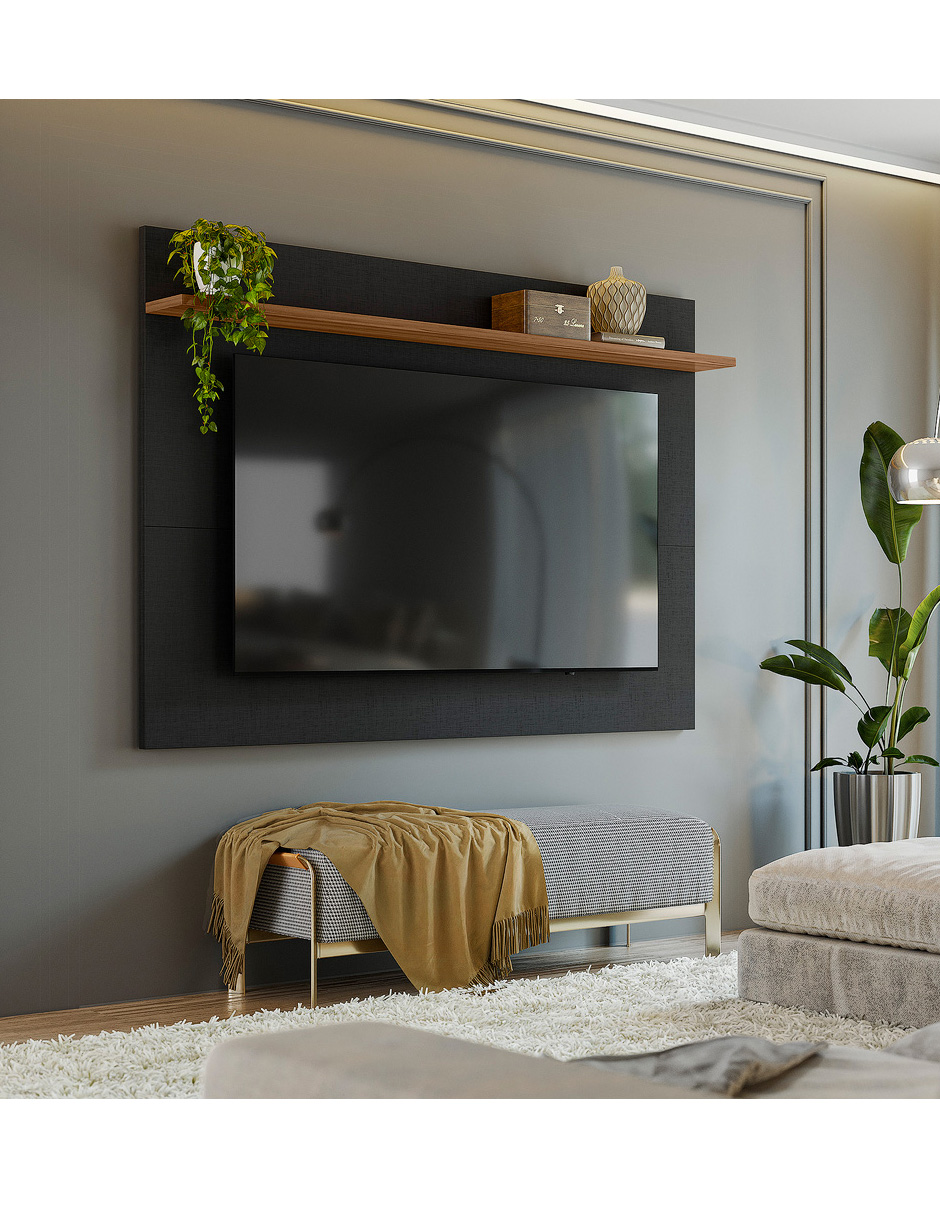 Mueble Para Tv De Hasta 70 Pulgadas Panel Flotante Negro