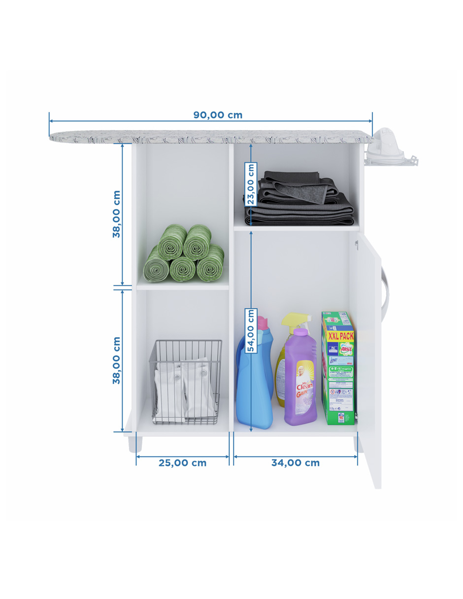 Mueble Para Planchar Florence Organizador C/Puerta 55002