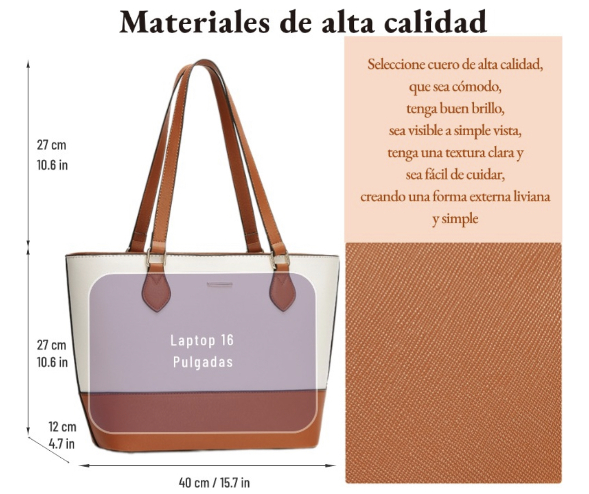 Set De Bolsas De Mujer 4 Piezas Tote Bag Maletin Para Laptop