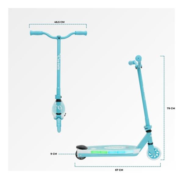 Patín Eléctrico Eco-forte Sg08 Scooter De Entrenamiento azul