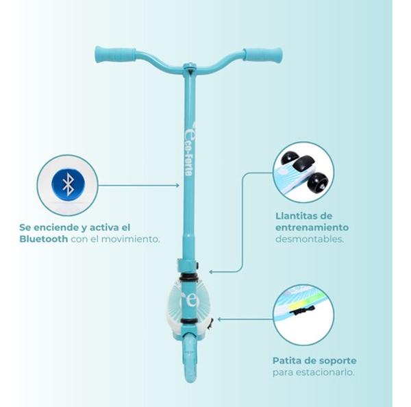 Patín Eléctrico Eco-forte Sg08 Scooter De Entrenamiento azul