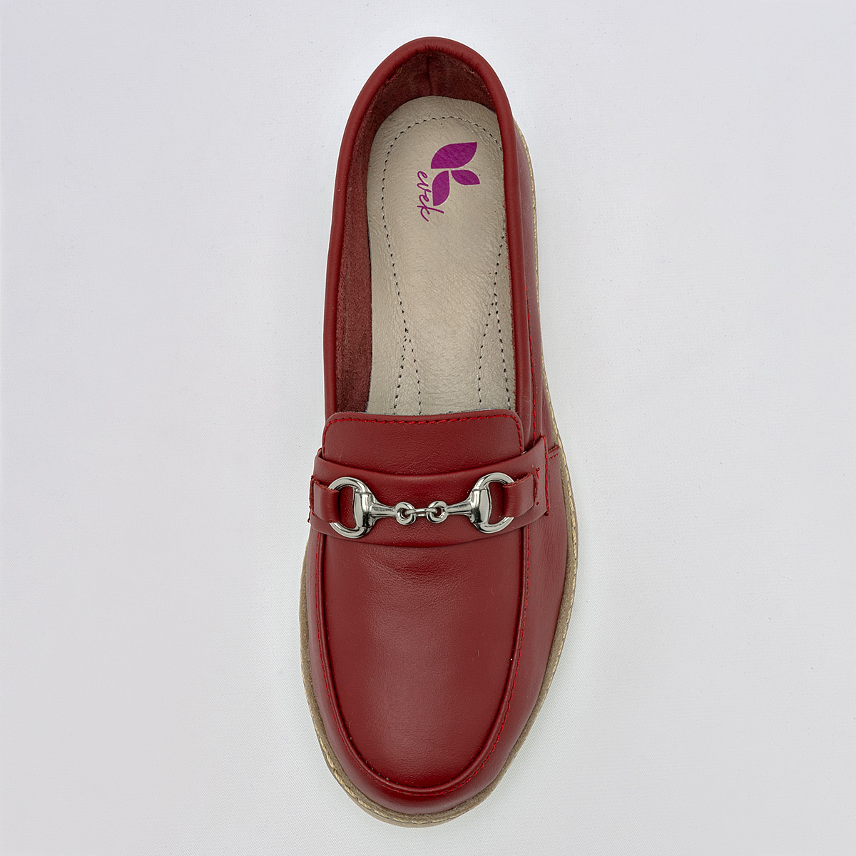 KEVEK 71 MUJER ZAPATO CASUAL EN PIEL COLOR ROJO