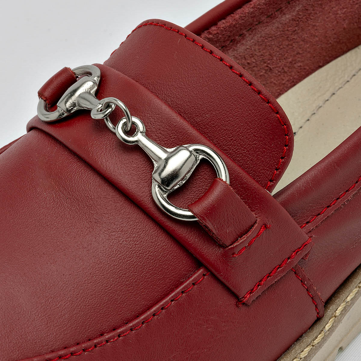 KEVEK 71 MUJER ZAPATO CASUAL EN PIEL COLOR ROJO