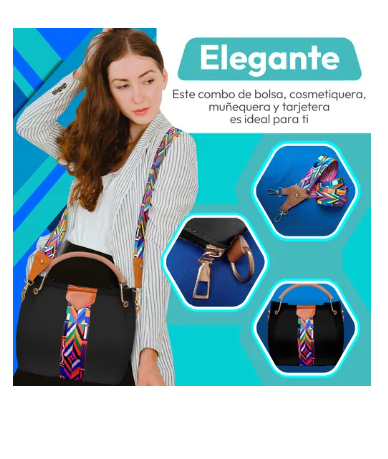 Bolsa Dama, Bolsos Mujer, Bolsos De Dama Color Negro