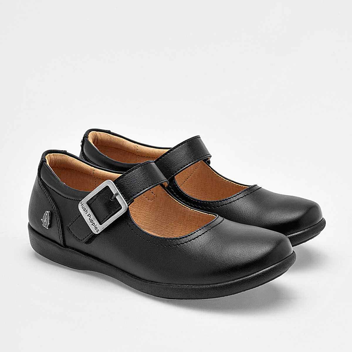 HUSH PUPPIES KIDS HP01620 MUJER ZAPATO ESCOLAR EN PIEL COLOR NEGRO