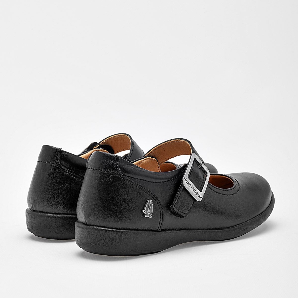 HUSH PUPPIES KIDS HP01620 MUJER ZAPATO ESCOLAR EN PIEL COLOR NEGRO