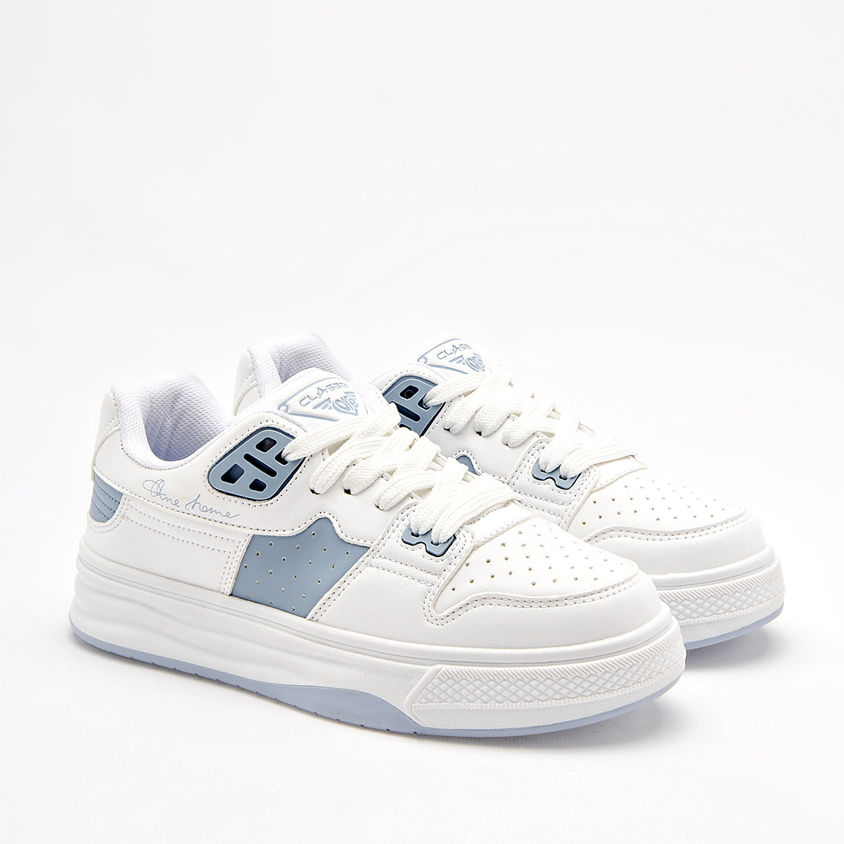 CLASBEN ESCOCIA MUJER TENIS CASUAL COLOR BLANCO AZUL