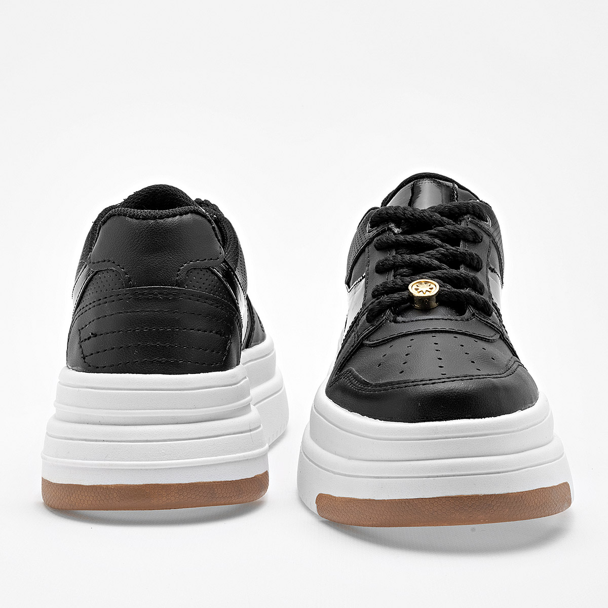 MORAMORA AILEN MUJER TENIS CASUAL PLATAFORMA 5 CM COLOR NEGRO