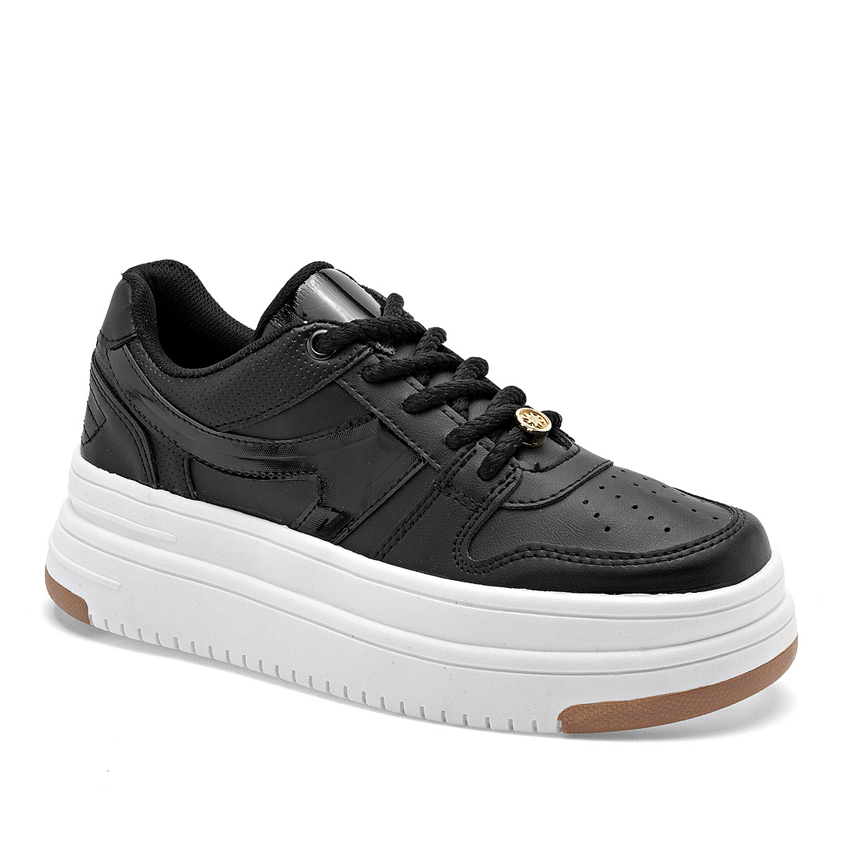 MORAMORA AILEN MUJER TENIS CASUAL PLATAFORMA 5 CM COLOR NEGRO