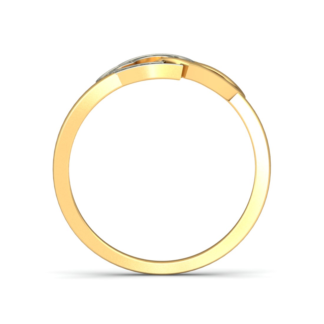 Anillo Corazones Entrelazados 2 Oros Joyería M De León 10k