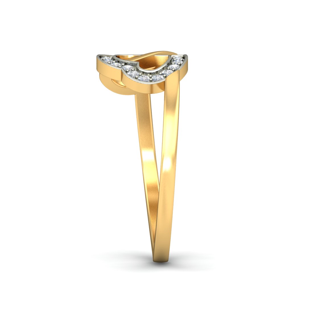 Anillo Corazones Entrelazados 2 Oros Joyería M De León 10k