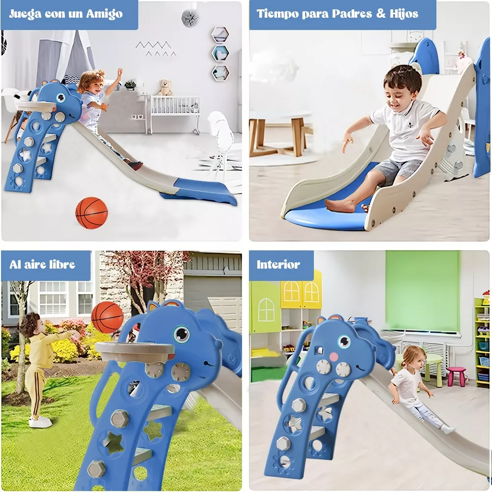 Babytronic Tobogán para niños pequeños, tobogán 8 en 1 para niños con