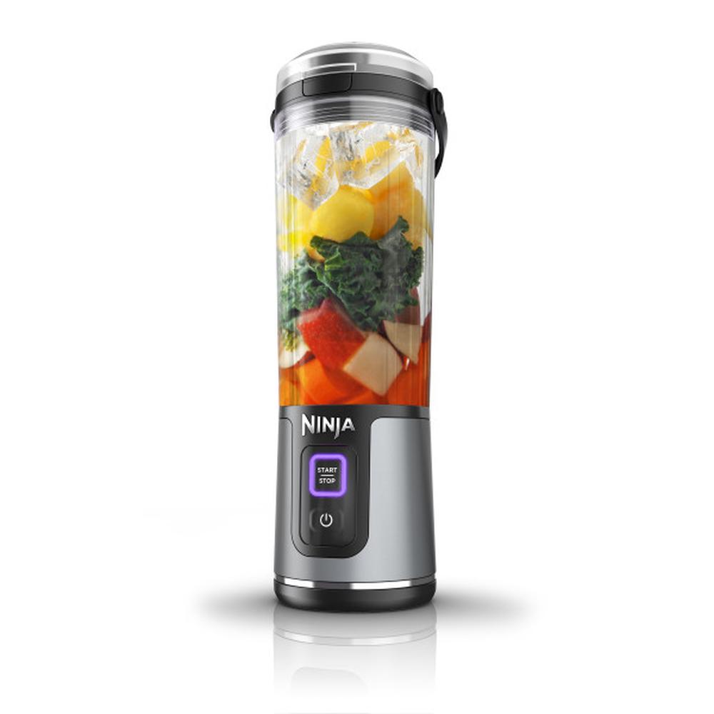 Ninja Blast Licuadora Portatil Recargable para Smoothies,Batidos,Ninja frappe de cable desmontable USB tipo C, vaso licuadora de 532ml(18 oz) Gris (Reacondicionado) 