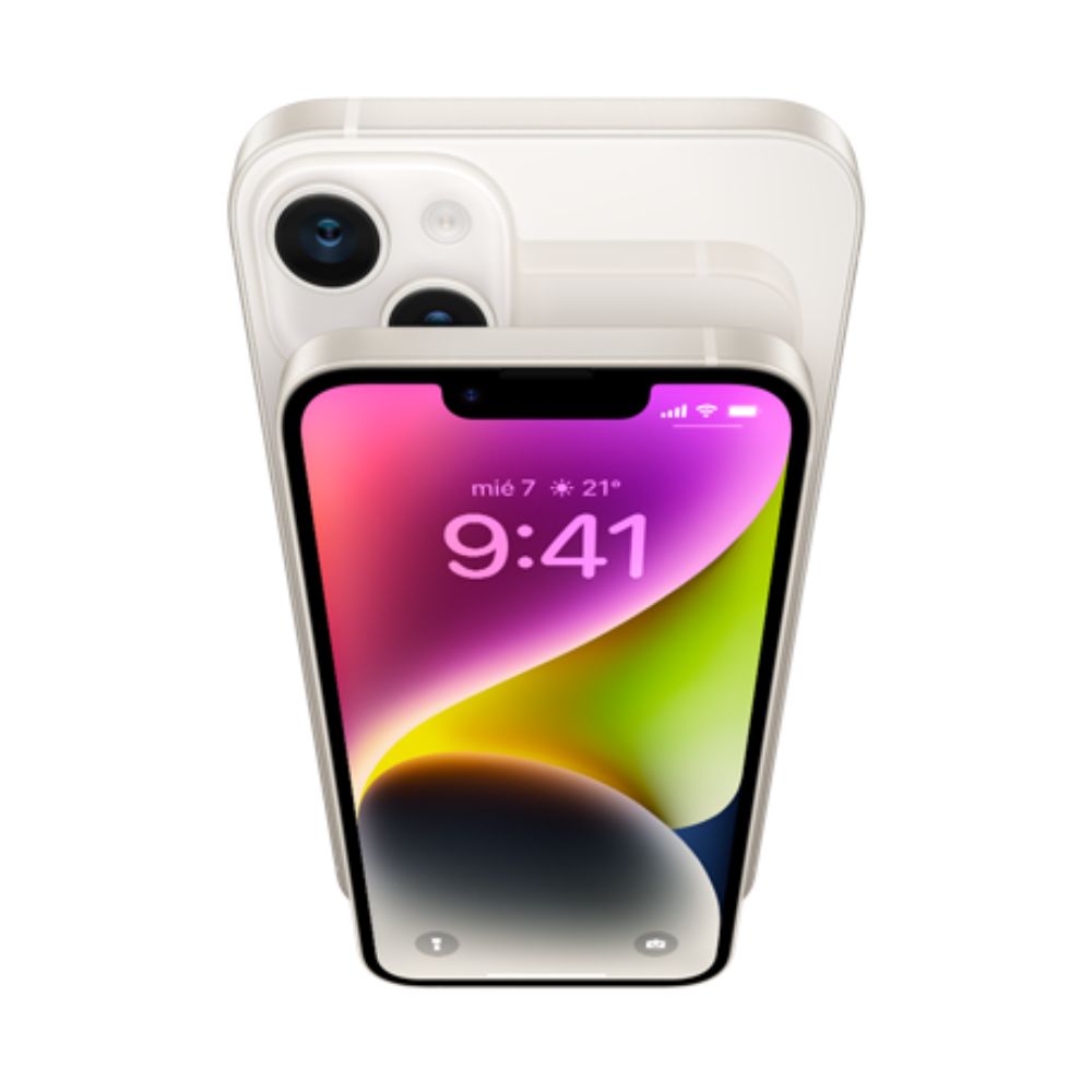 iPhone 14 Plus 128GB Blanco E-SIM Reacondicionado Grado A + Mini Power Bank