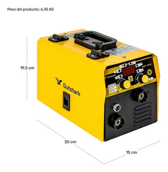 Soldadora Microalambre 120a Inverter Igbt Mma Mig 110-220v Gutstark Home