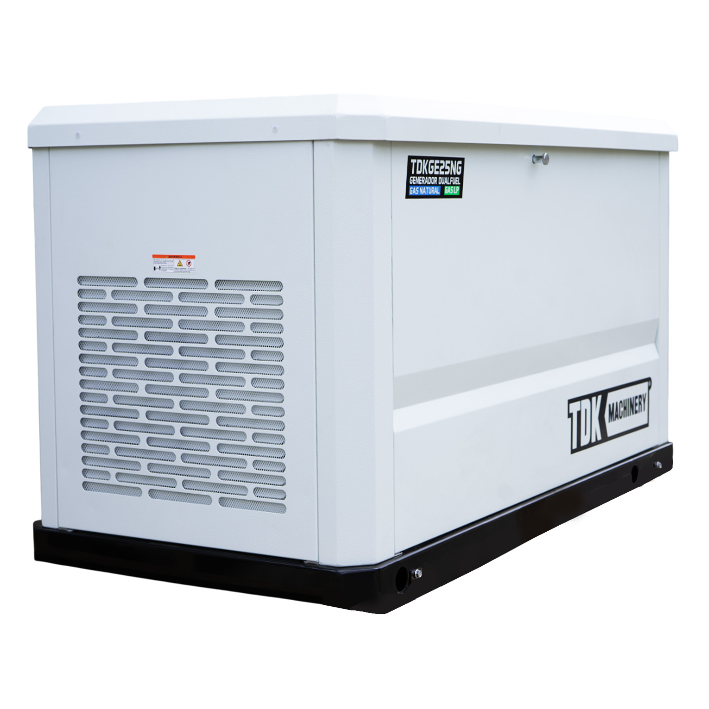 Generador De Cabina Estacionario Profesional 2 En 1 Gas LP/Gas Natural Tdk Machinery 22Kw 127v/220v ATS INCLUIDO– TDKGE25NG